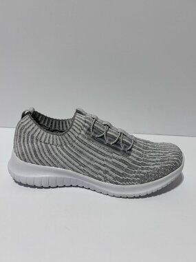Tiosebon Women’s Gray Slip-On Shoes, Size EUR 38, US 7.5 M